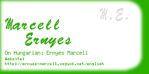 marcell ernyes business card